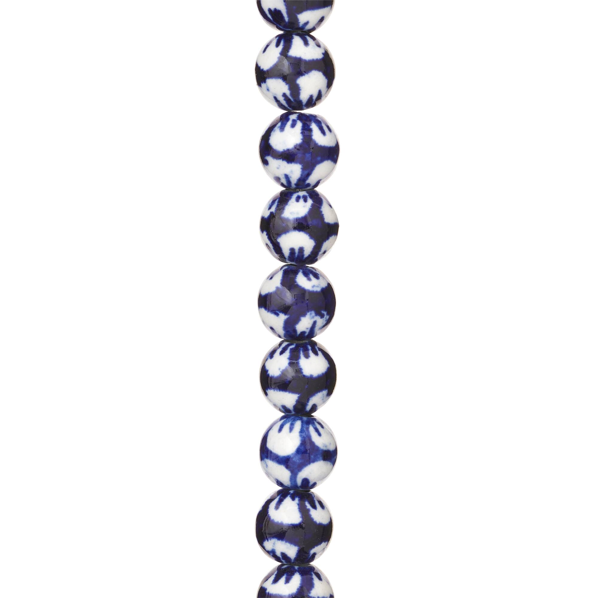 Cream Sapphire Ceramic Round Beads, 8mm by Bead Landing™